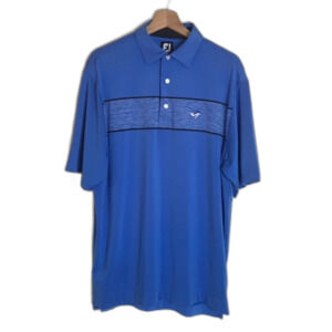 Footjoy mens lightweight short sleeve blue polo shirt size large